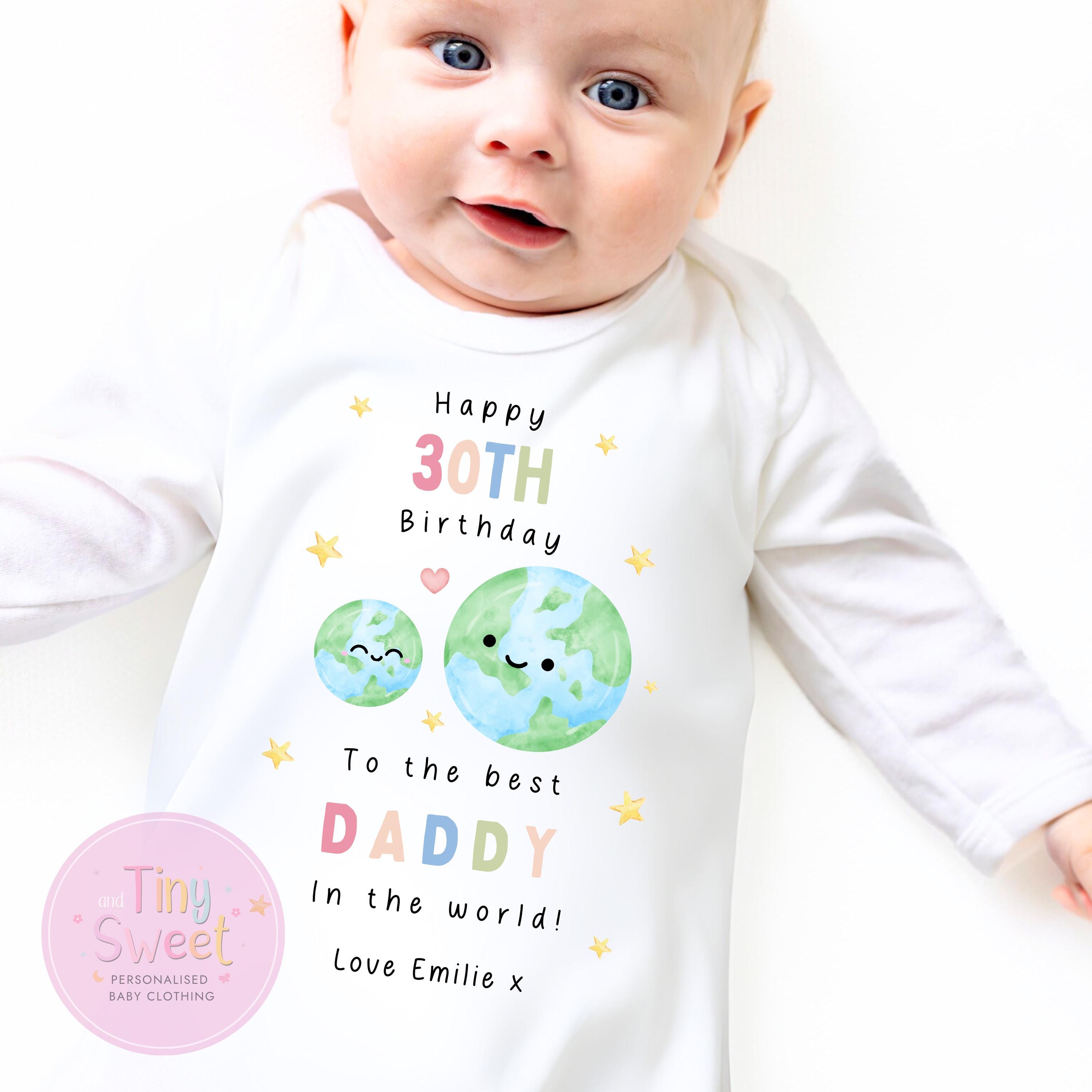 Personalised 30th Birthday Daddy T-Shirt: New Dad Gift, First Birthday Celebration Sleepsuit