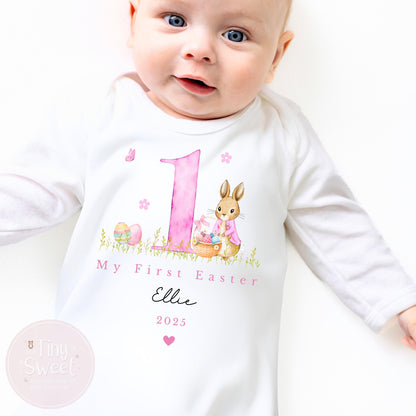 Easter T Shirt, Easter Sleepsuit, My 1st Easter, My First Easter, Babies first Easter T Shirt, Easter baby outfit, New baby gift