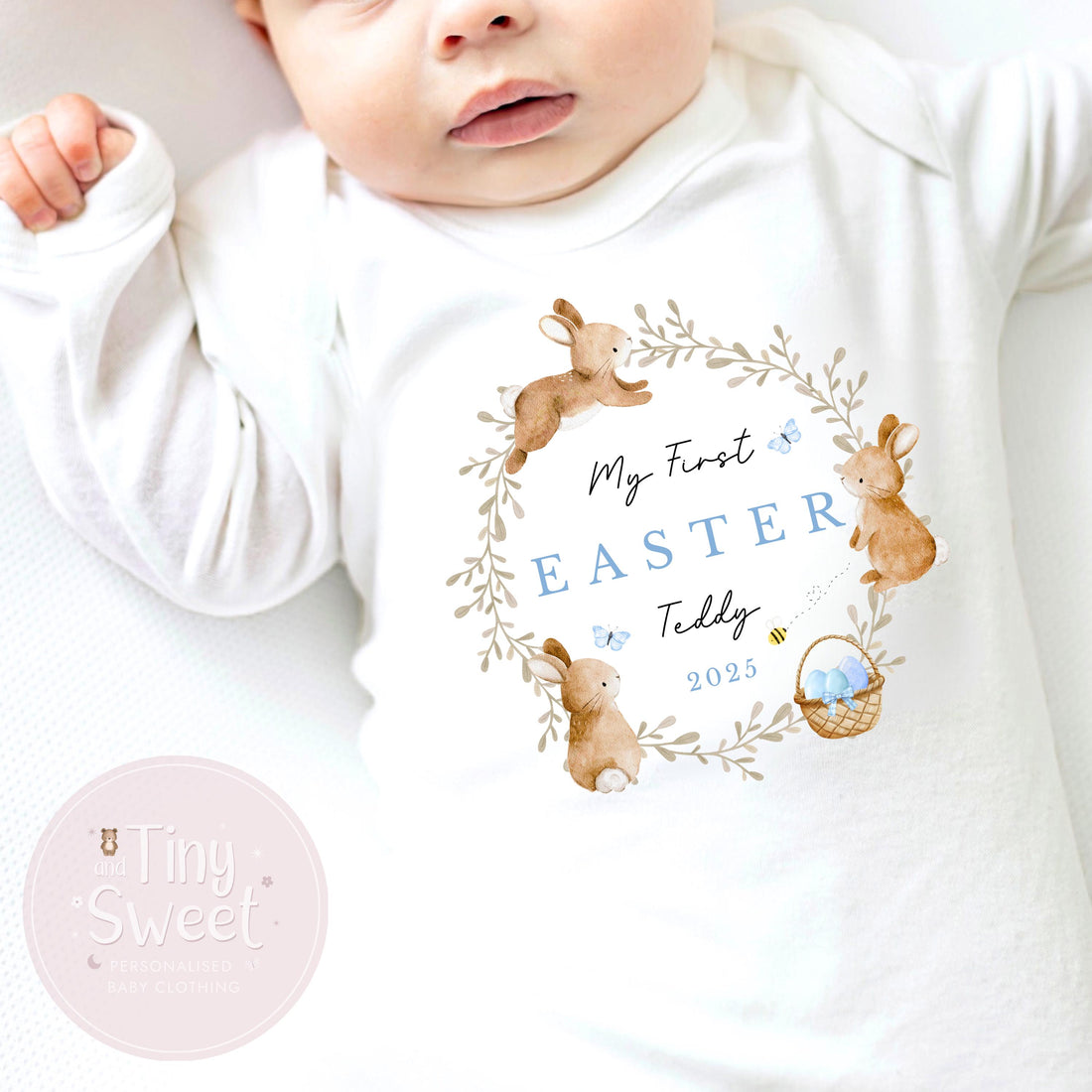 Easter Babygrow, Easter Sleepsuit, My 1st Easter, My First Easter, Babies first Easter sleepsuit, Easter baby outfit, New baby gift