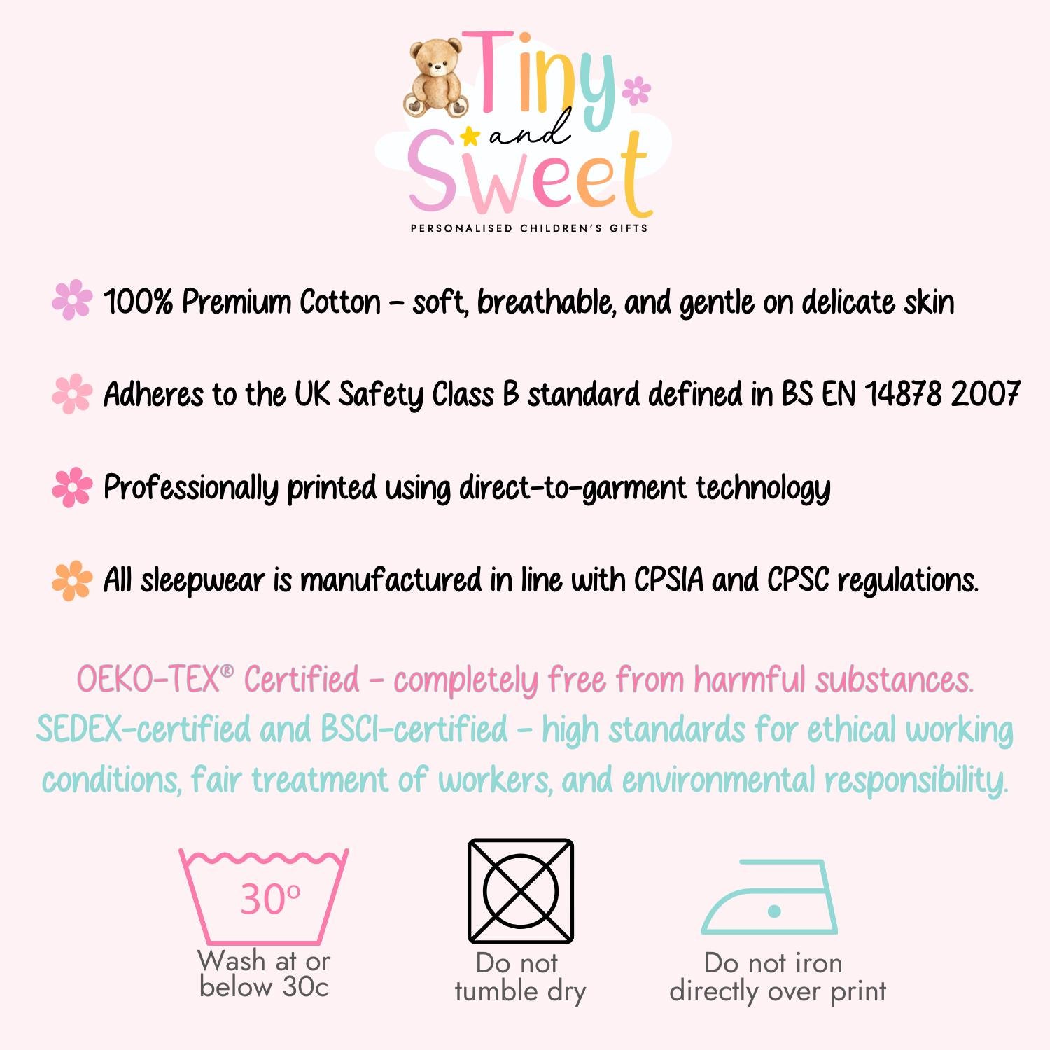 Pink Sweets Personalised Birthday Pyjamas: When I wake up I&