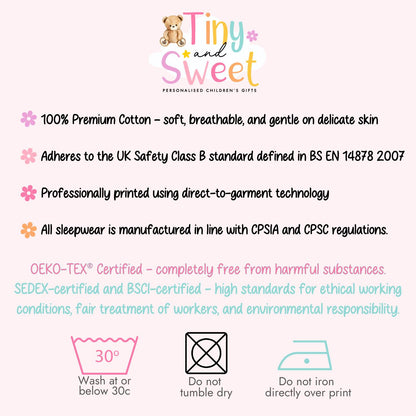 Pink Sweets Personalised Birthday Pyjamas: When I wake up I&