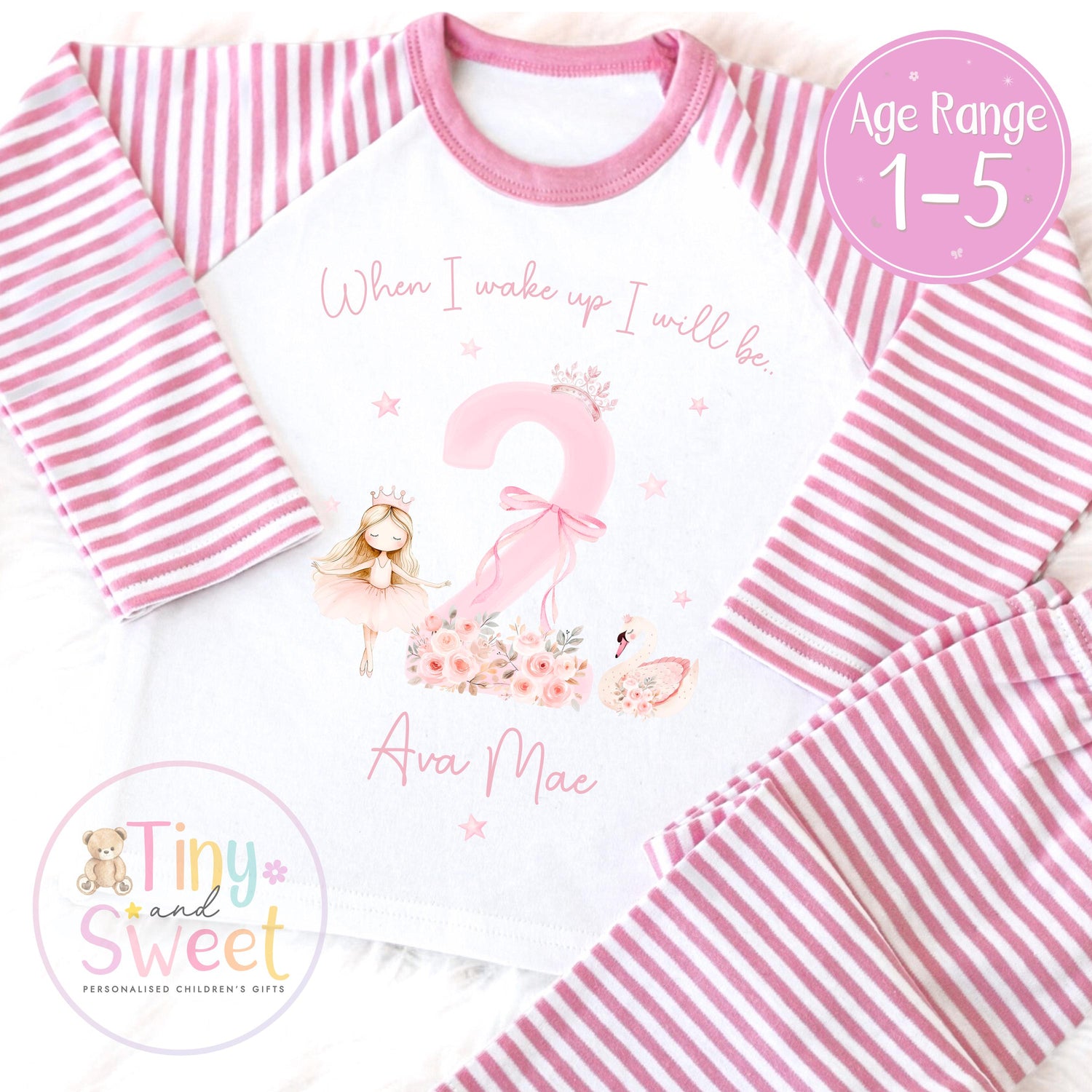 Personalised Toddler Baby Pyjamas, When i wake up i&