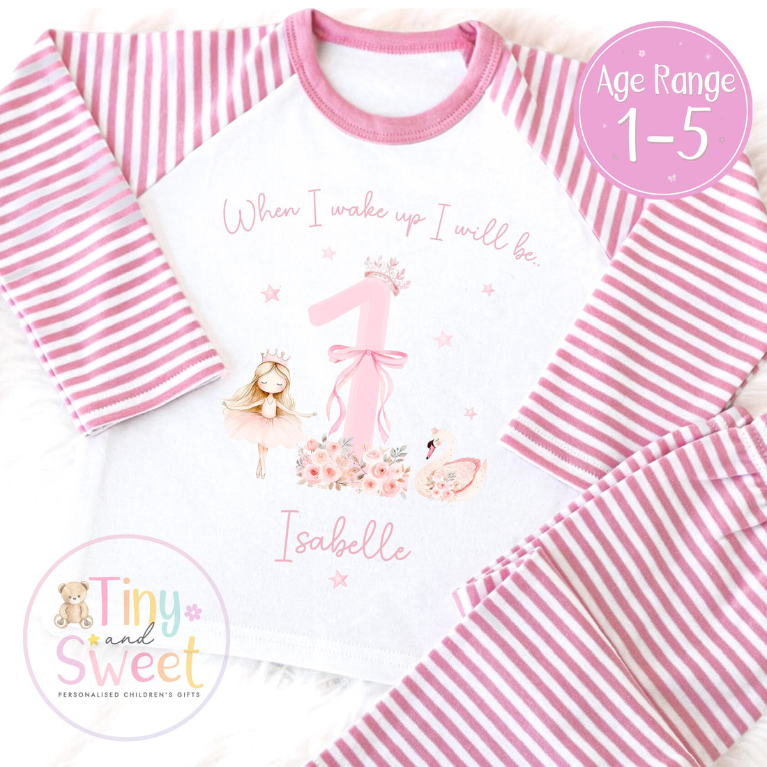 Personalised Toddler Baby Pyjamas, When i wake up i&