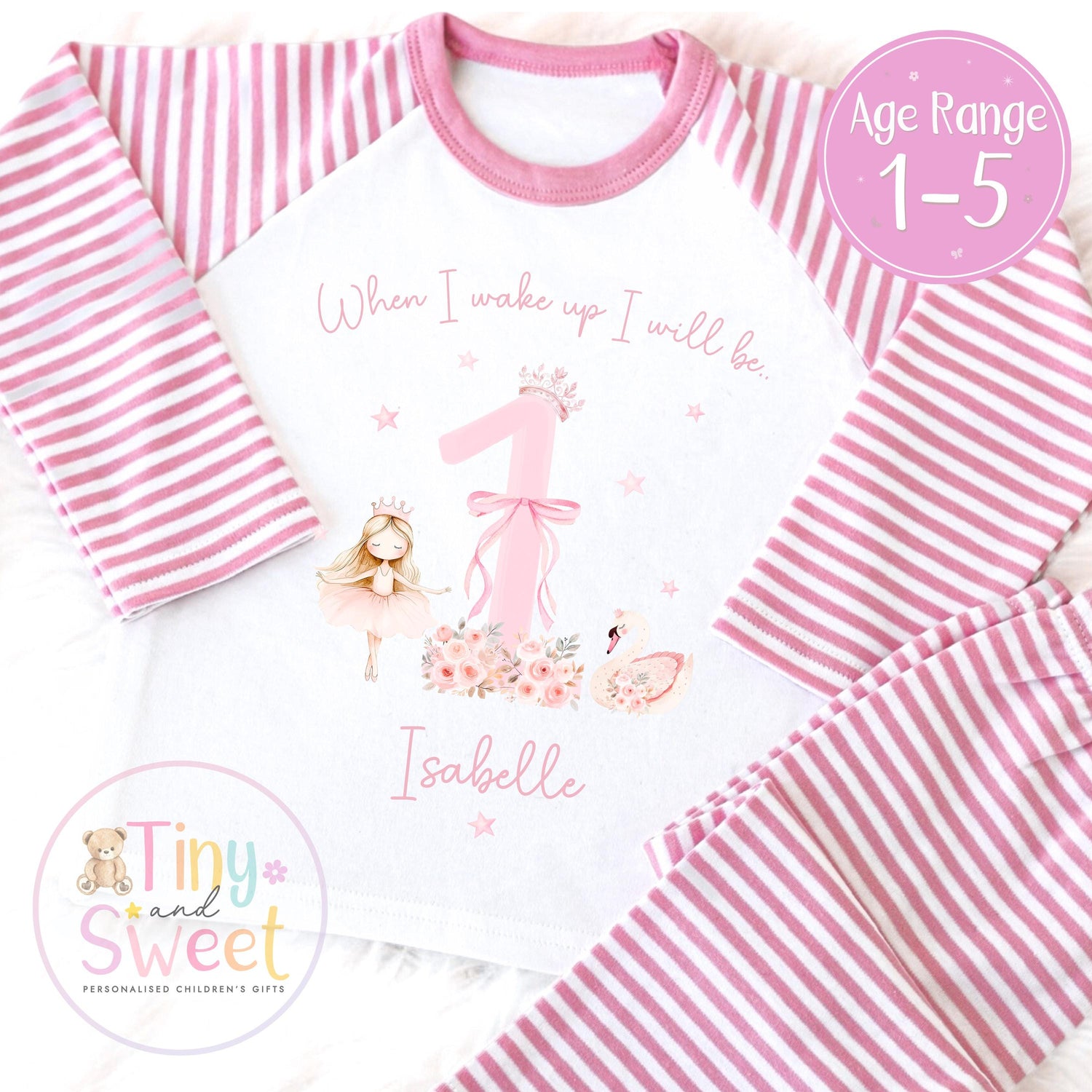 Personalised Toddler Baby Pyjamas, When i wake up i&