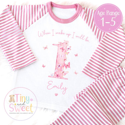 Personalised Toddler Baby Pyjamas, When i wake up i&