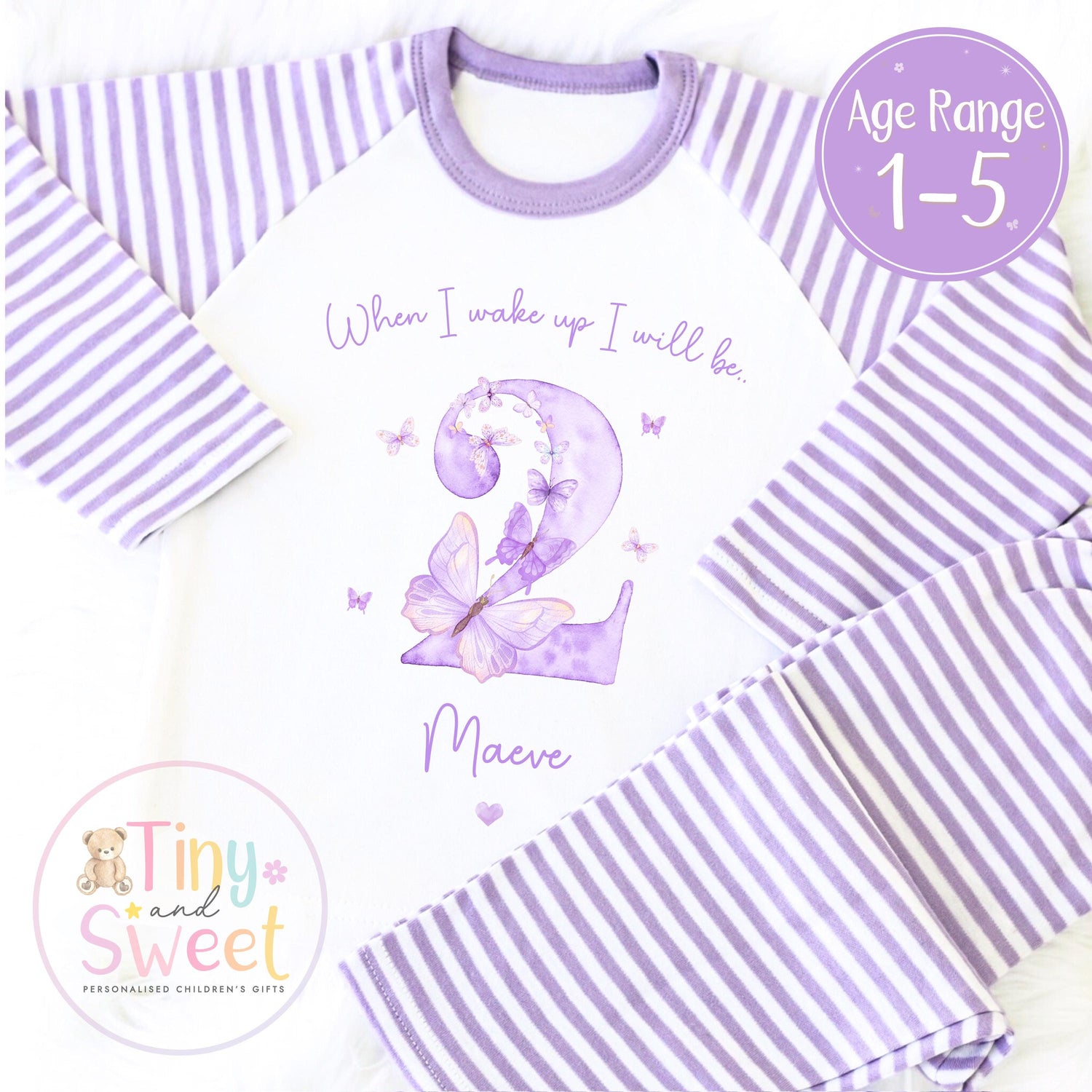 Personalised Toddler Baby Pyjamas, When i wake up i&