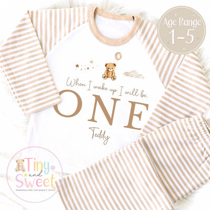 Personalised Toddler Baby Pyjamas, When i wake up i&
