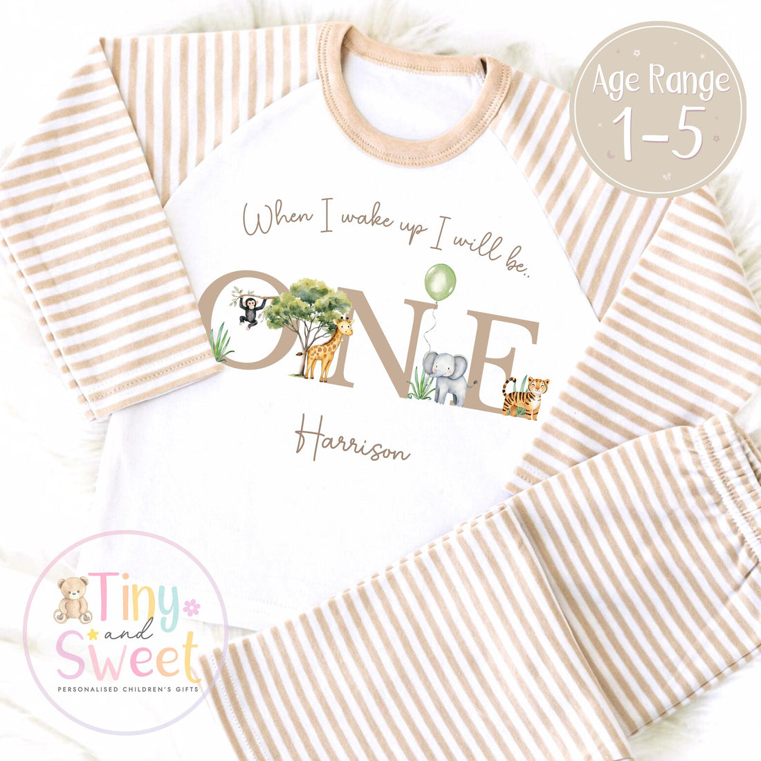 Personalised Toddler Baby Pyjamas, When i wake up i&