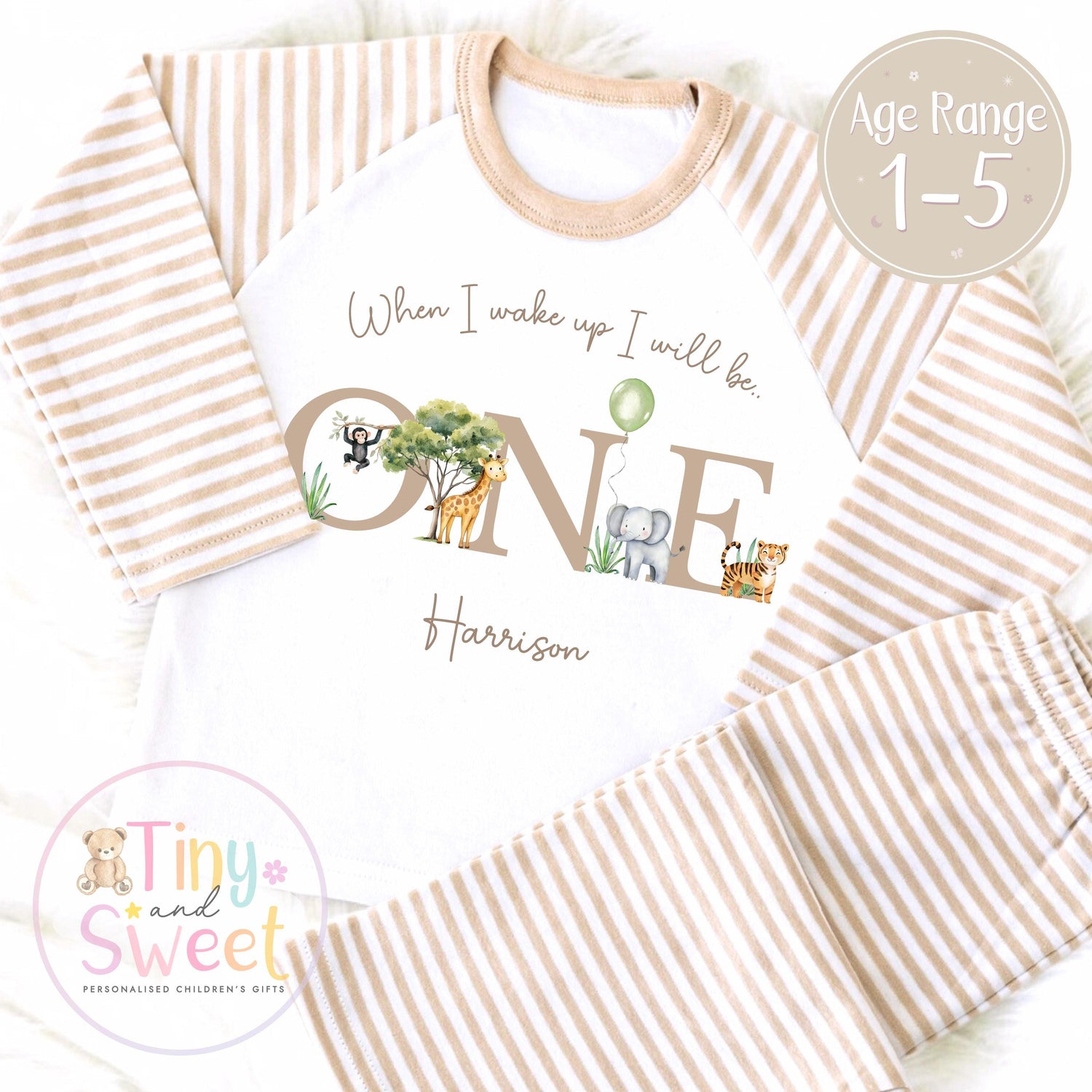 Personalised Toddler Baby Pyjamas, When i wake up i&