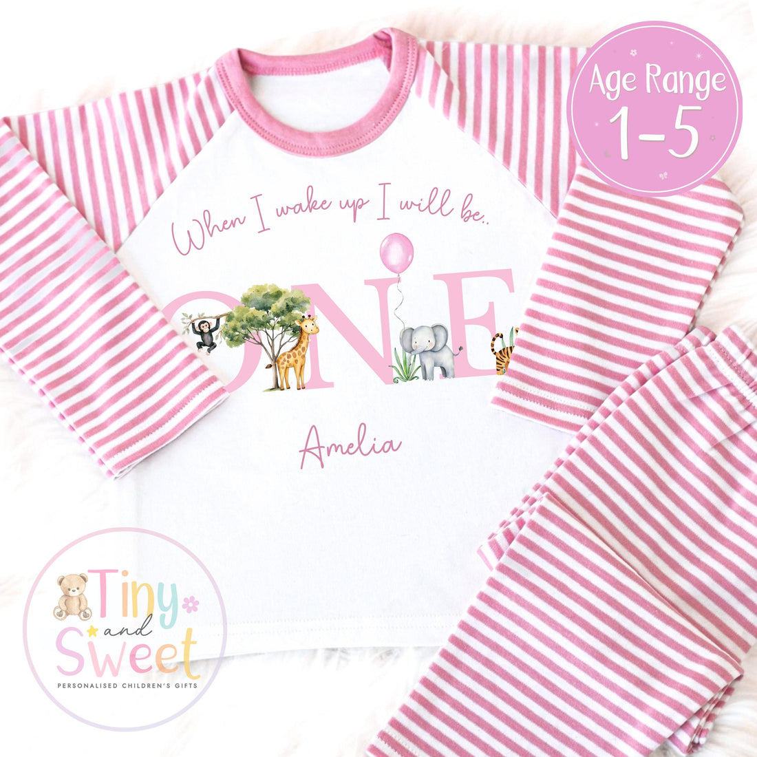 Personalised Toddler Baby Pyjamas, When i wake up i&