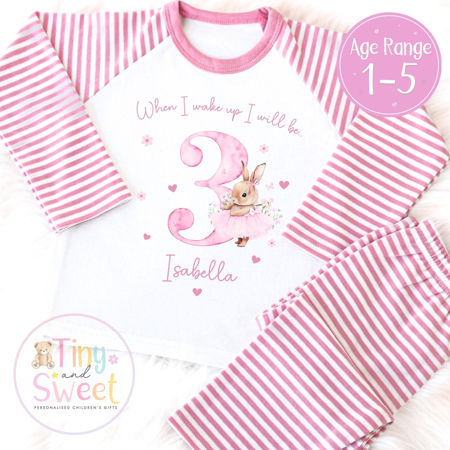Personalised Toddler Baby Pyjamas, When i wake up i&
