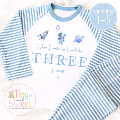 Personalised Toddler Baby Pyjamas, When i wake up i&