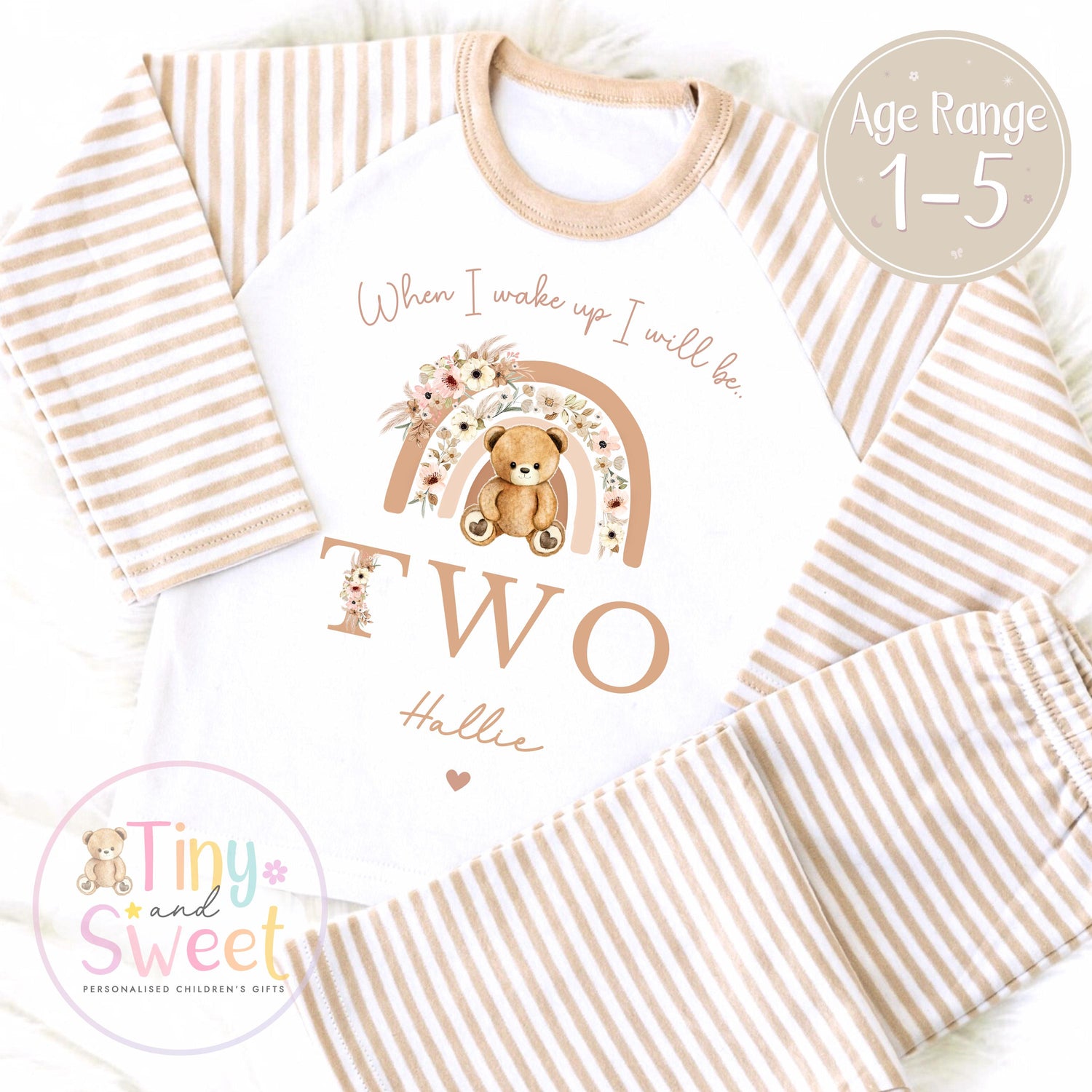 Personalised Toddler Baby Pyjamas, When i wake up i&