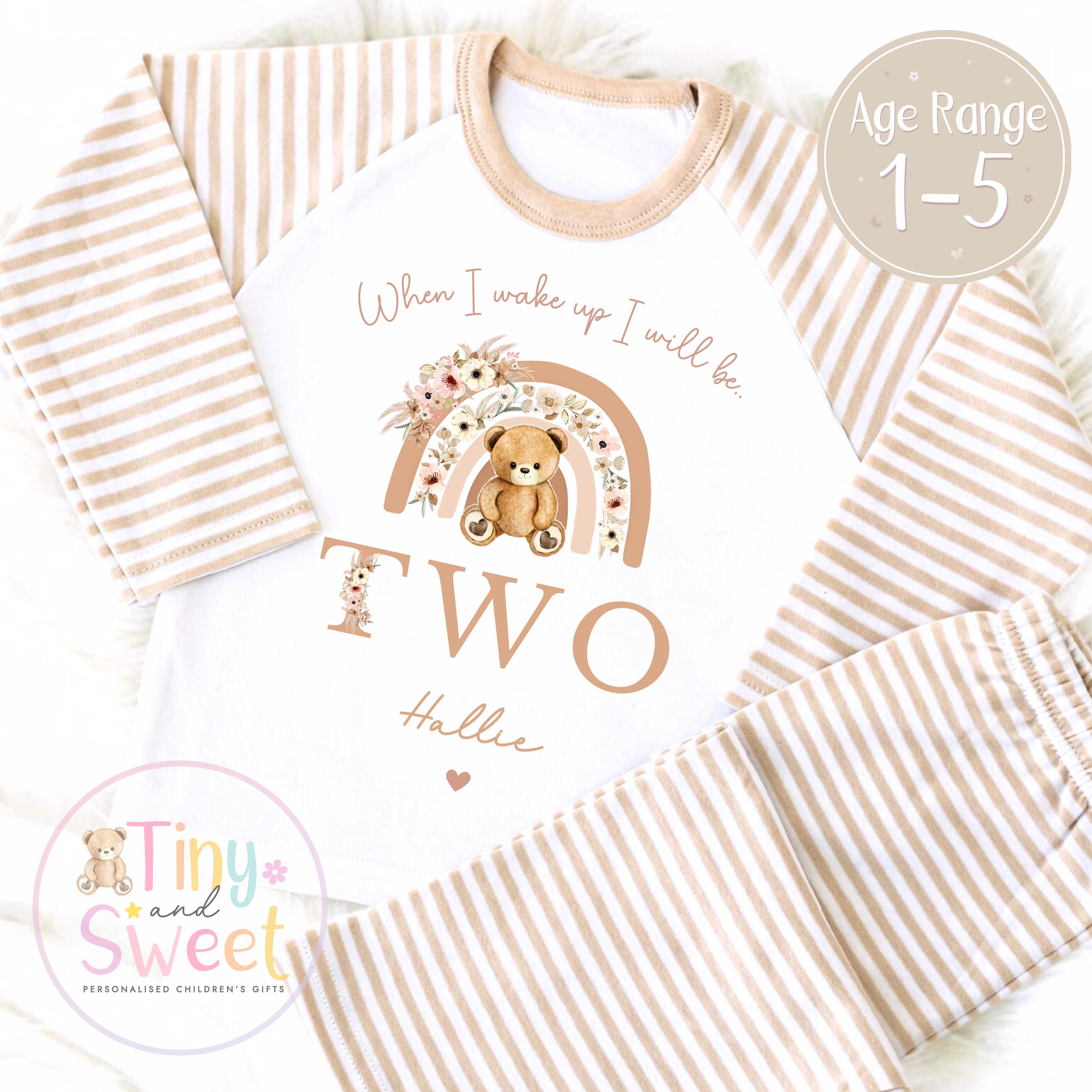 Personalised Toddler Baby Pyjamas, When i wake up i&
