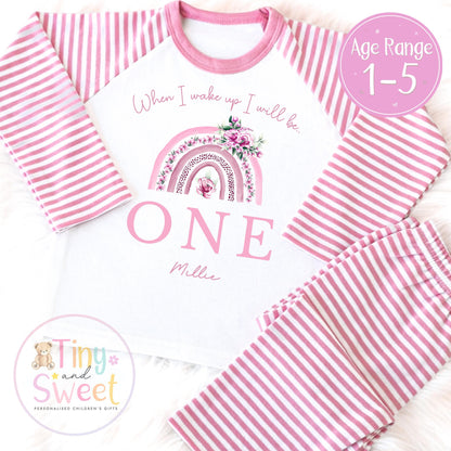 Personalised Toddler Baby Pyjamas, When i wake up i&
