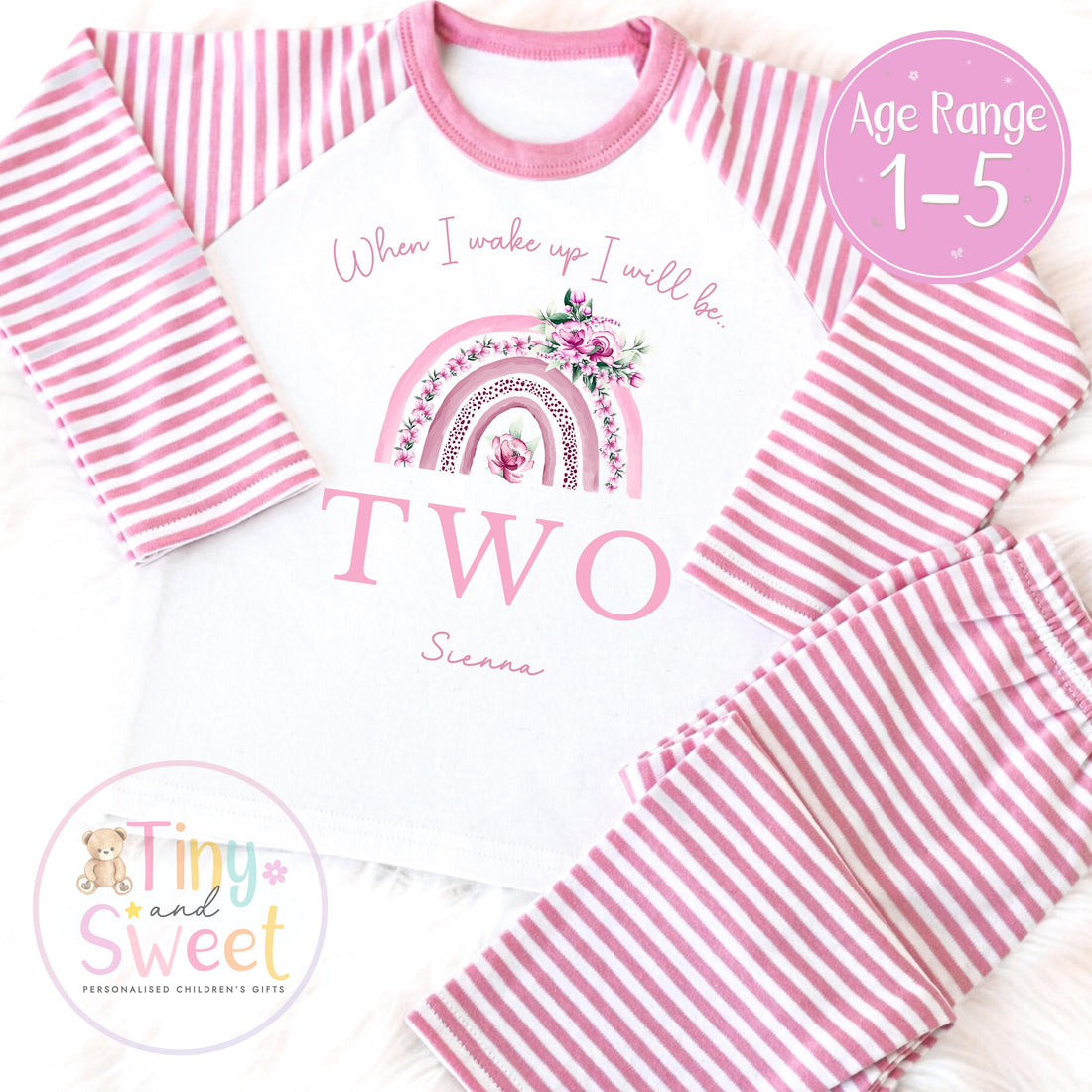 Personalised Toddler Baby Pyjamas, When i wake up i&