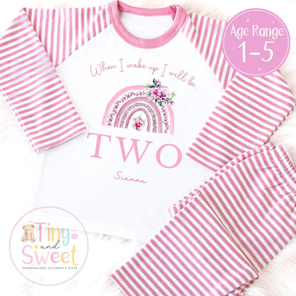 Personalised Toddler Baby Pyjamas, When i wake up i&