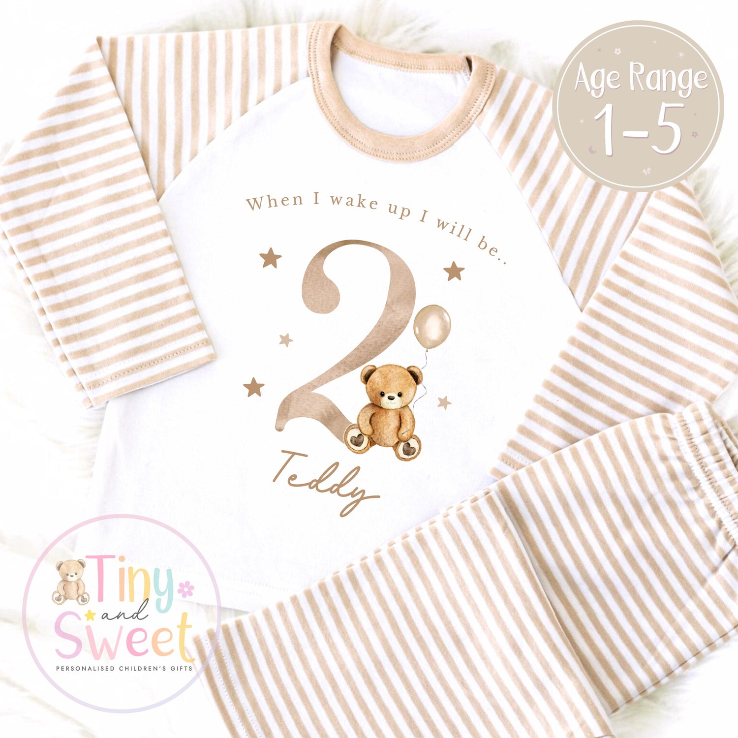 Personalised Toddler Baby Pyjamas, When i wake up i&