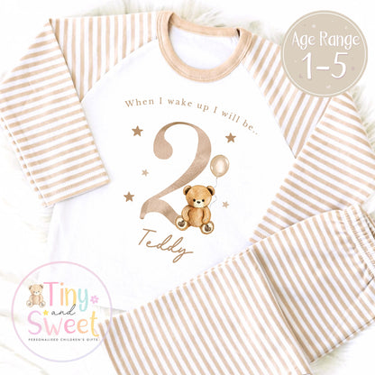 Personalised Toddler Baby Pyjamas, When i wake up i&