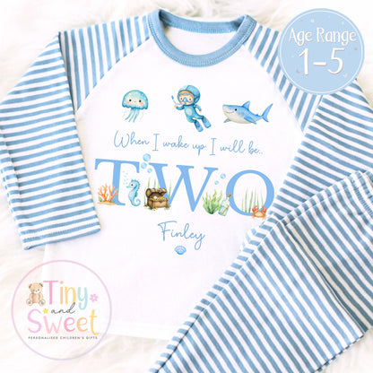 Personalised Toddler Baby Pyjamas, When i wake up i&
