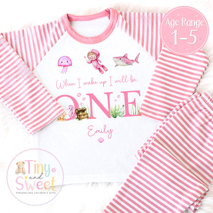 Personalised Toddler Baby Pyjamas, When i wake up i&