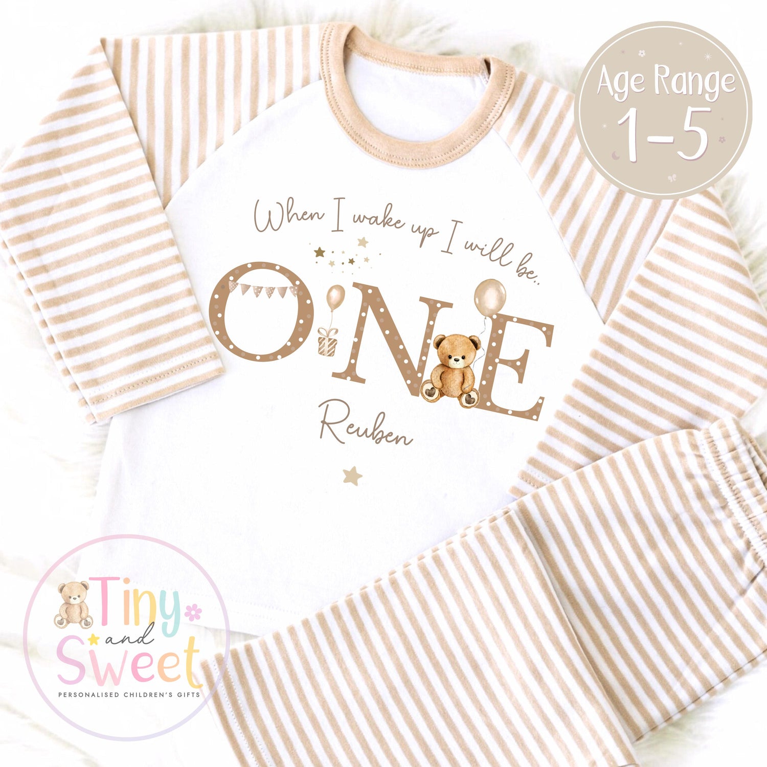 Personalised Toddler Baby Pyjamas, When i wake up i&