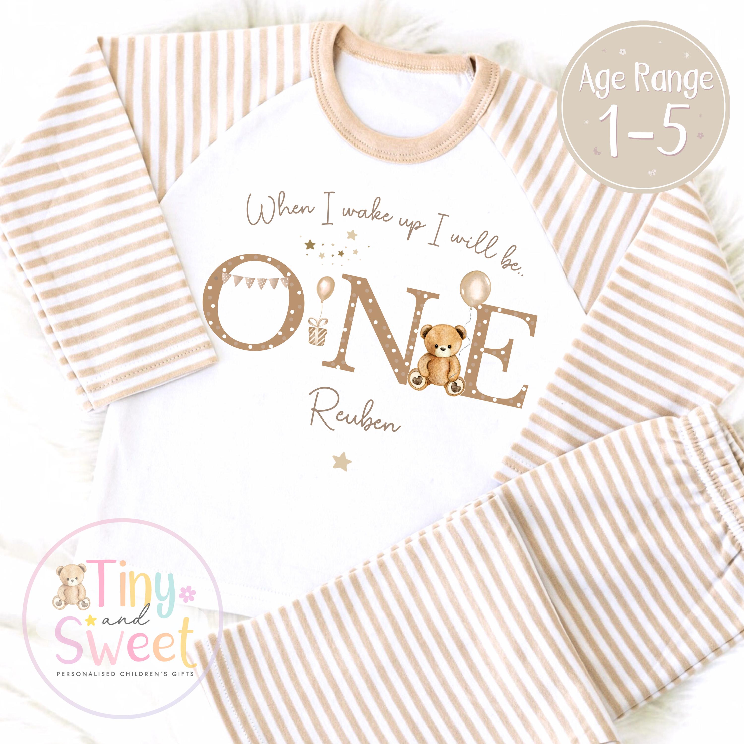Personalised Toddler Baby Pyjamas, When i wake up i&