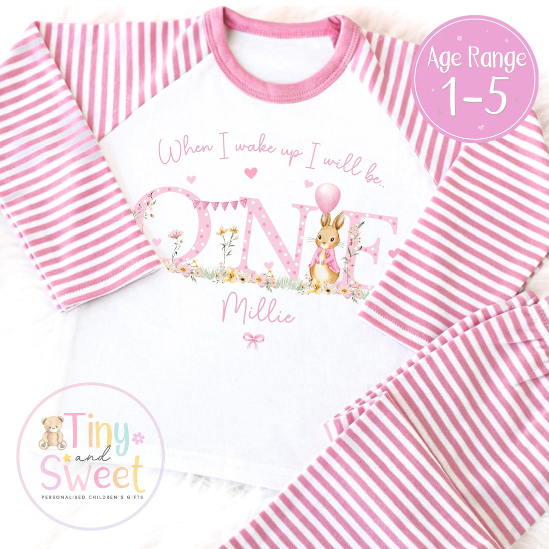 Personalised Toddler Baby Pyjamas, When i wake up i&