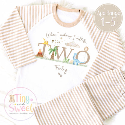 Personalised Toddler Baby Pyjamas, When i wake up i&