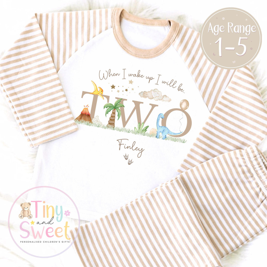 Personalised Toddler Baby Pyjamas, When i wake up i&