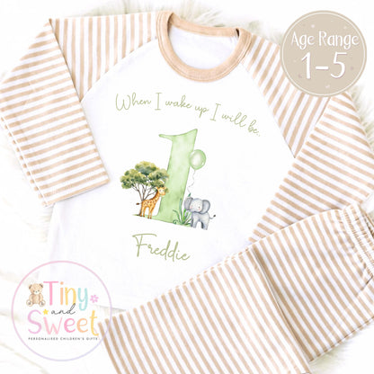 Personalised Toddler Baby Pyjamas, When i wake up i&