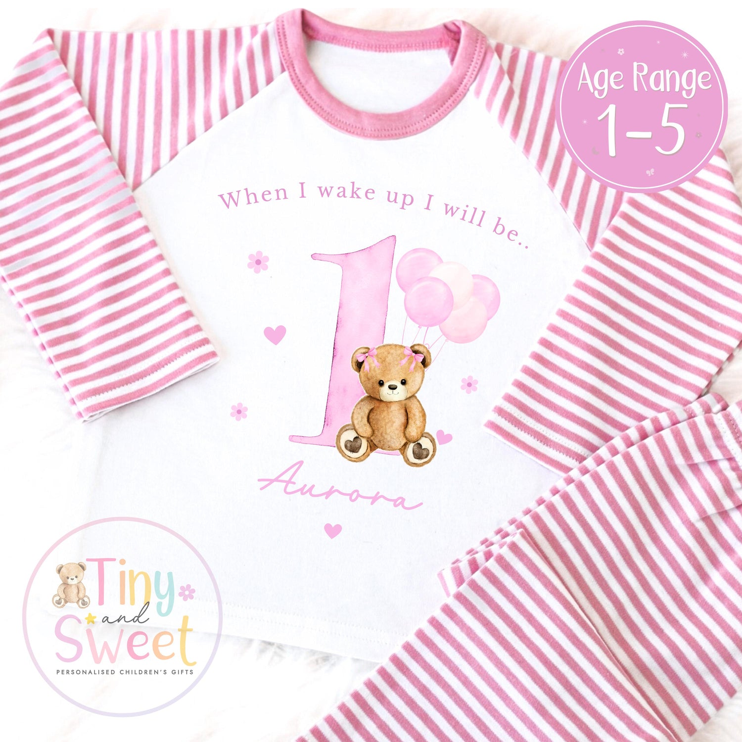 Personalised Toddler Baby Pyjamas, When i wake up i&