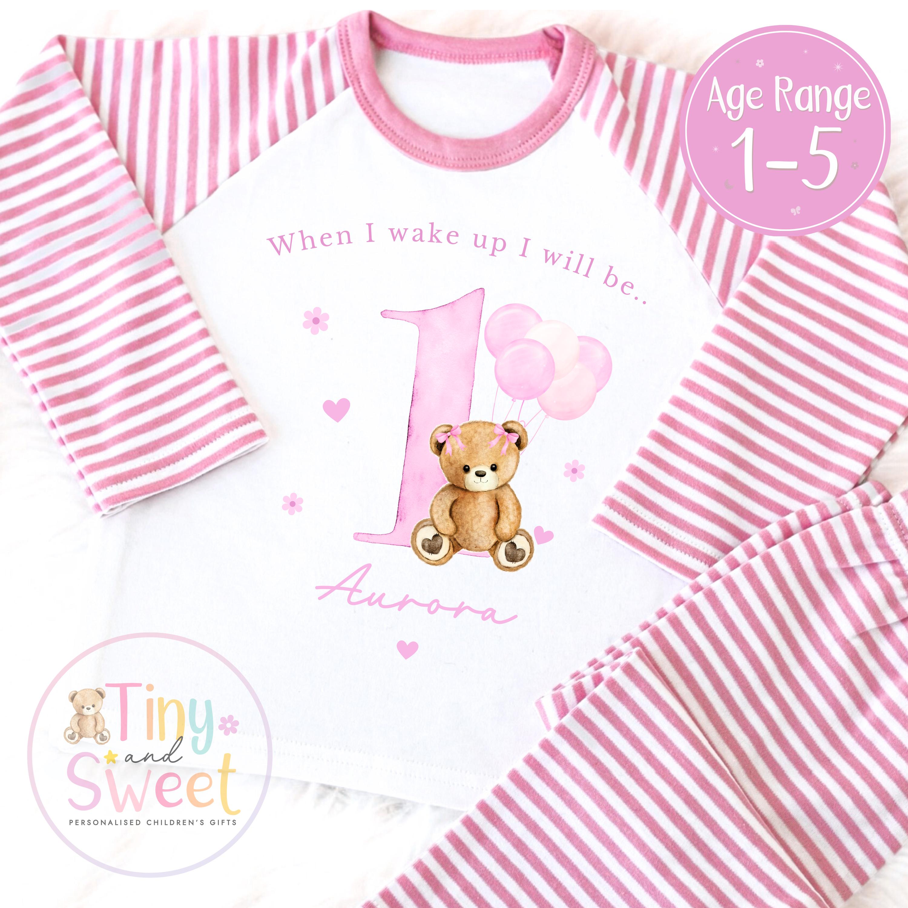 Personalised Toddler Baby Pyjamas, When i wake up i&