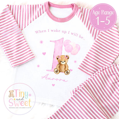 Personalised Toddler Baby Pyjamas, When i wake up i&