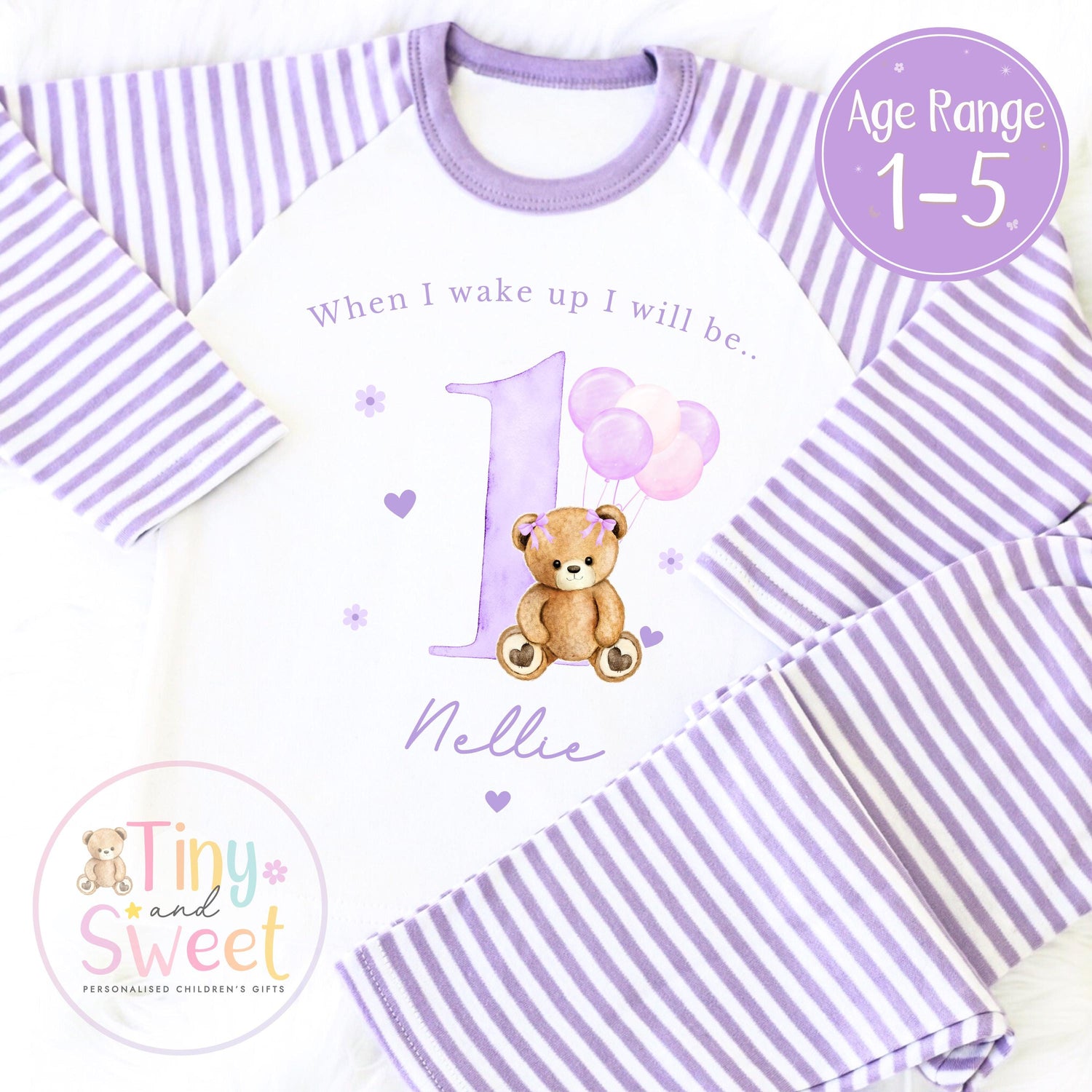 Personalised Toddler Baby Pyjamas, When i wake up i&