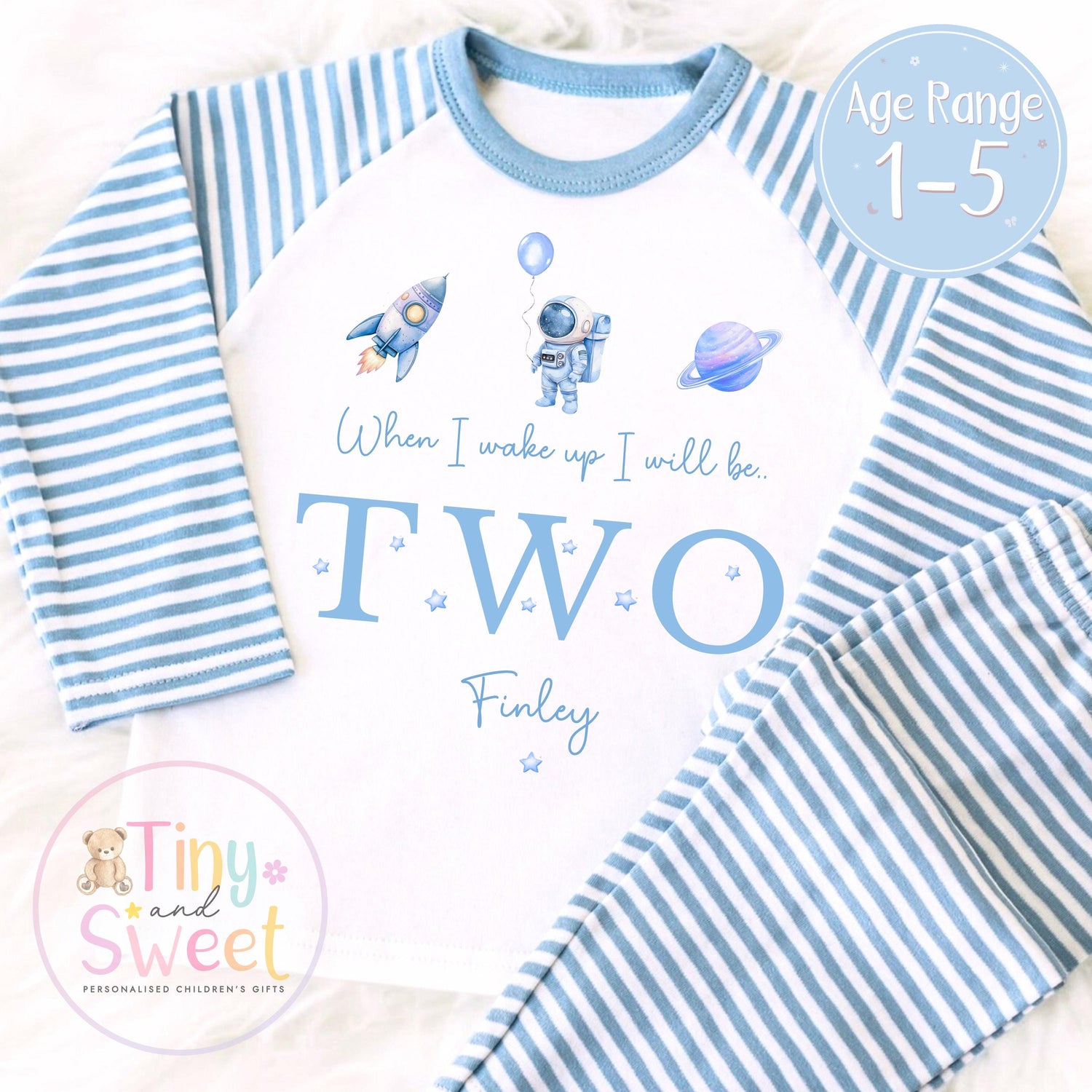 Personalised Toddler Baby Pyjamas, When i wake up i&