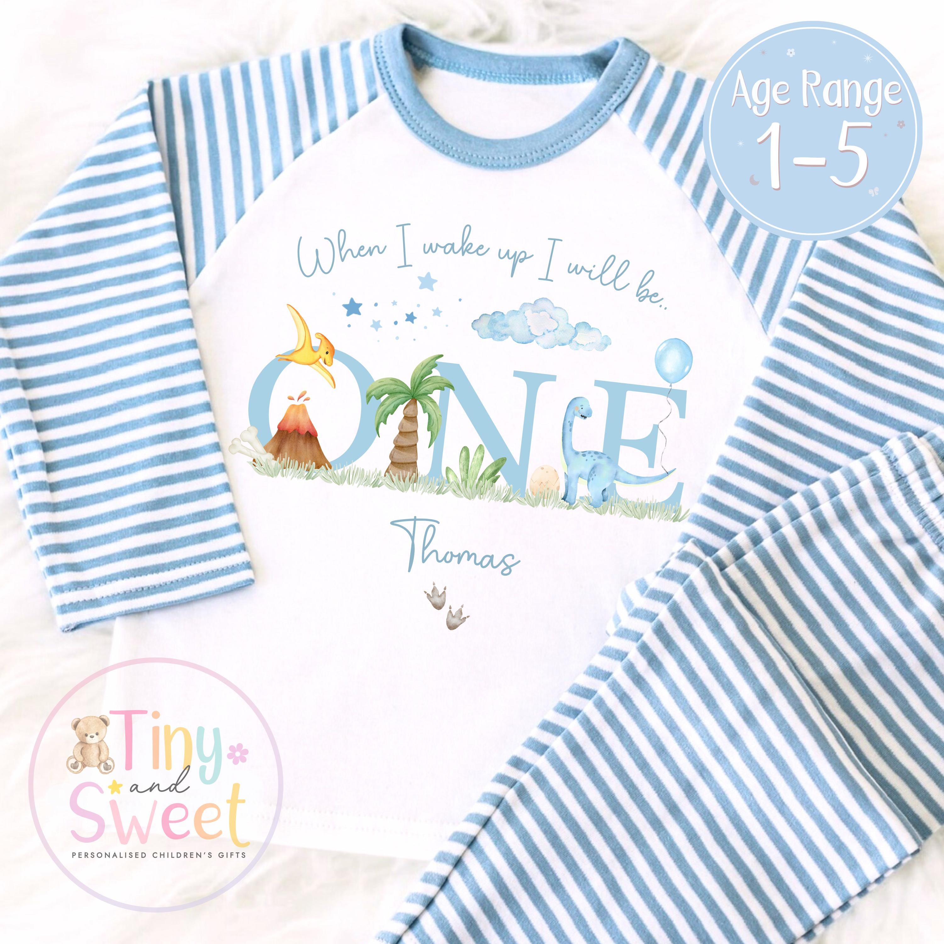 Personalised Toddler Baby Pyjamas, When i wake up i&