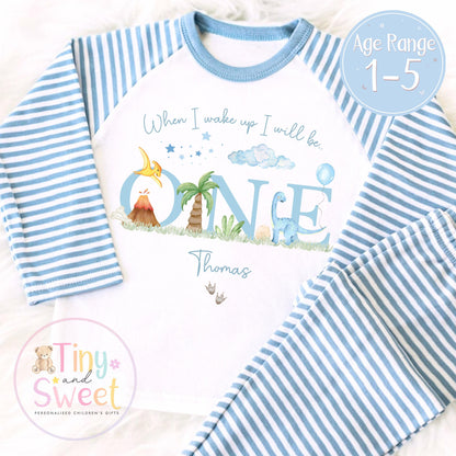 Personalised Toddler Baby Pyjamas, When i wake up i&
