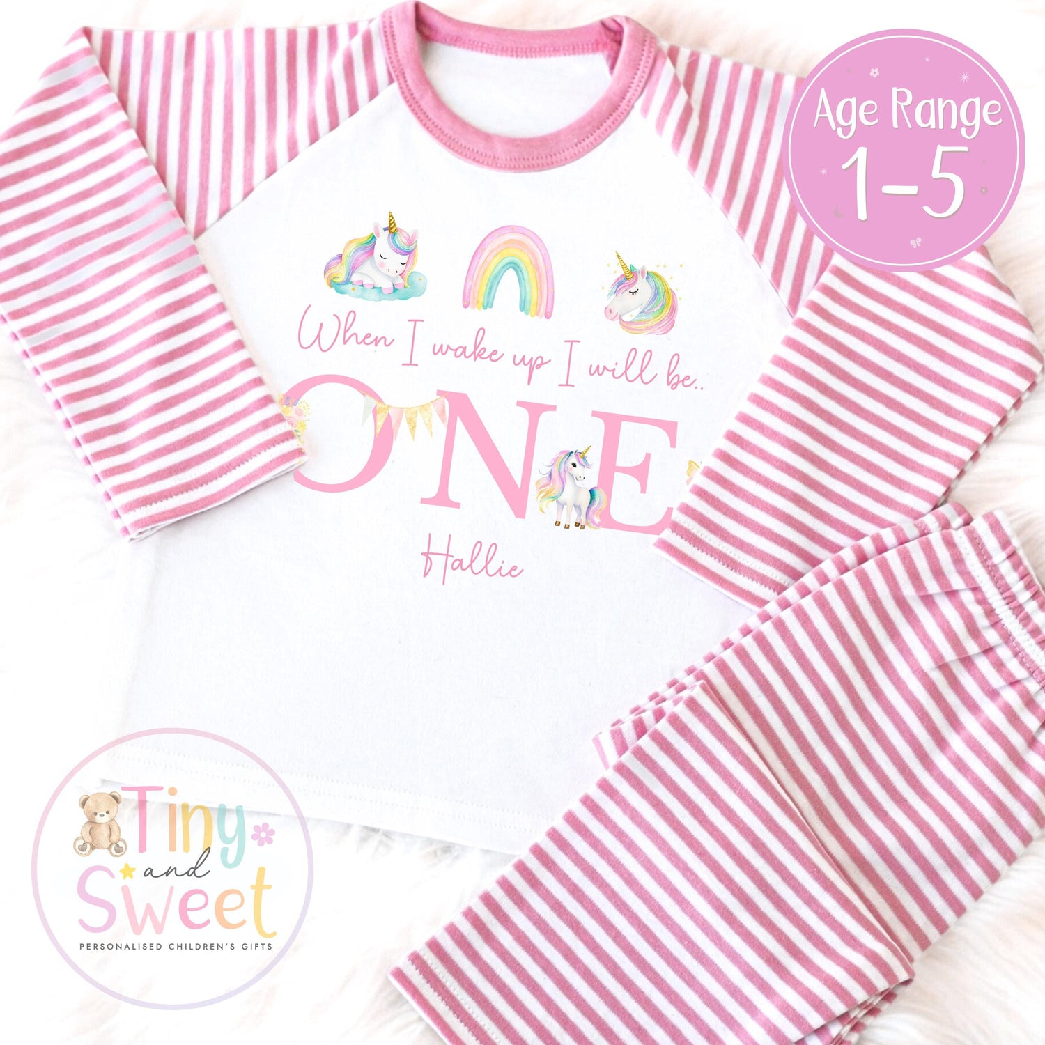 Personalised Toddler Baby Pyjamas, When i wake up i&