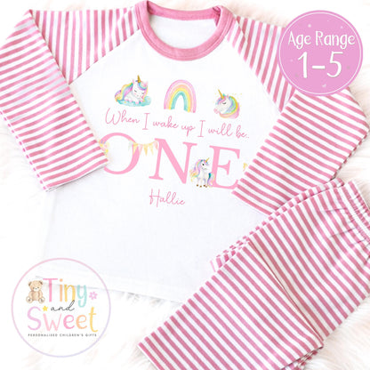 Personalised Toddler Baby Pyjamas, When i wake up i&