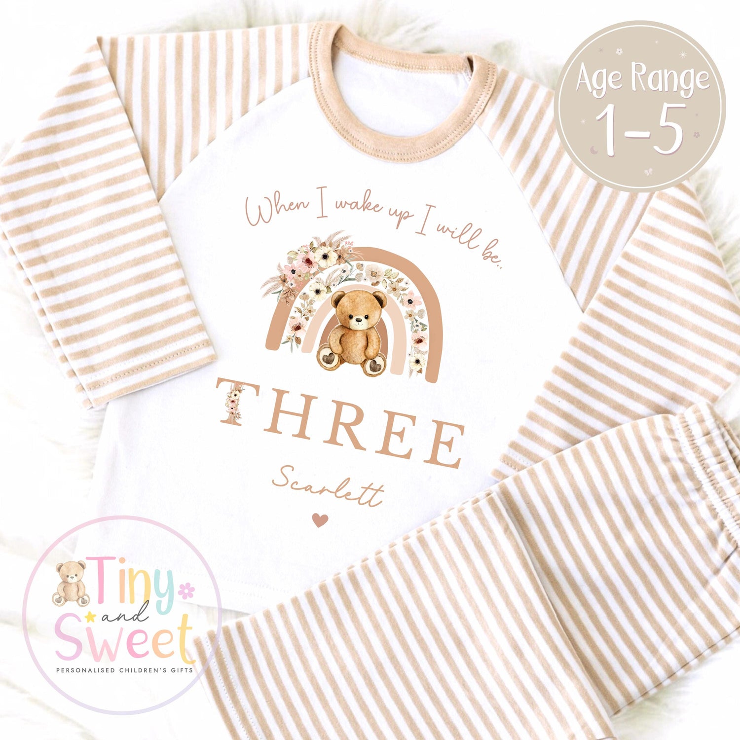 Personalised Toddler Baby Pyjamas, When i wake up i&