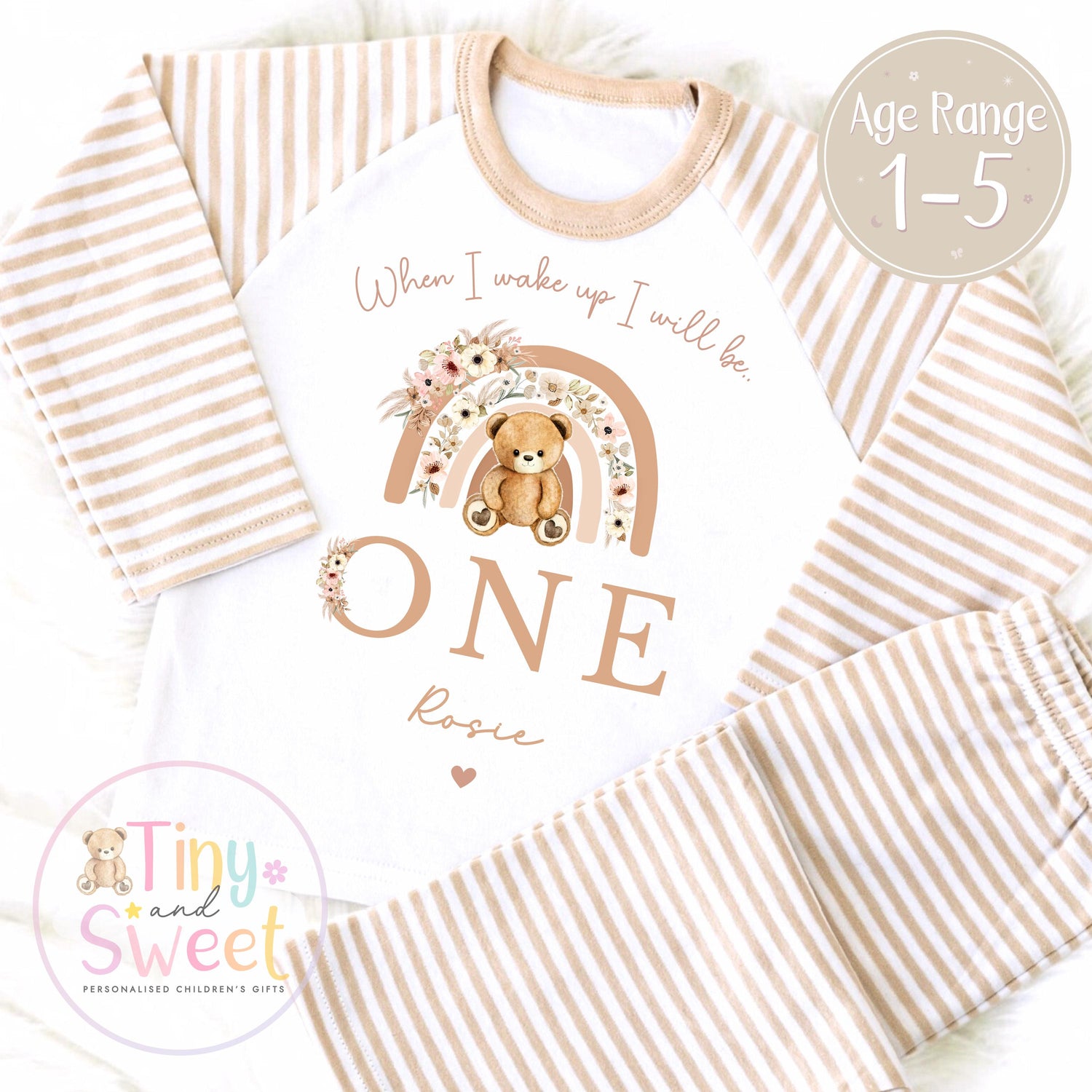 Personalised Toddler Baby Pyjamas, When i wake up i&