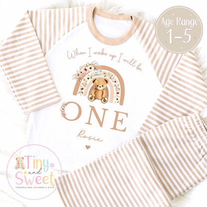 Personalised Toddler Baby Pyjamas, When i wake up i&