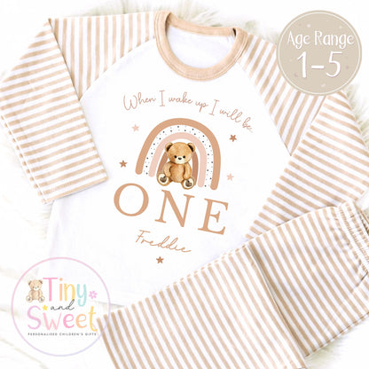 Personalised Toddler Baby Pyjamas, When i wake up i&