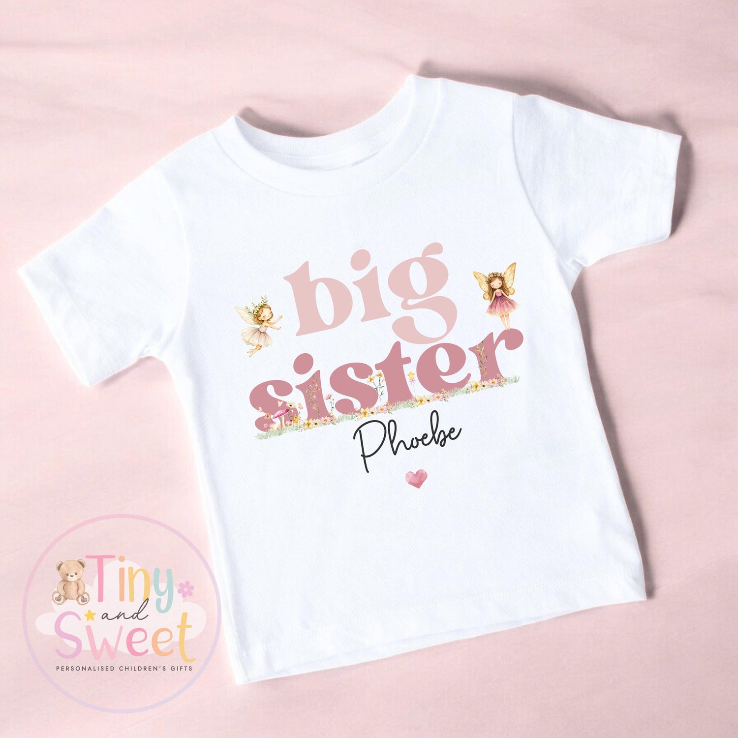 Big Sister TShirt, Big Sister, Fairy Big Sister T Shirt, Big Sister Top, Big Sister Gift, Pregnancy Announcement, Little Sister T Shirt