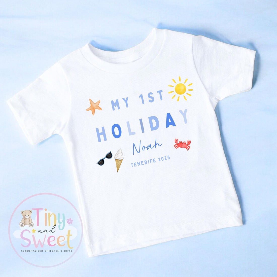 Personalised My First Holiday Toddler T Shirt