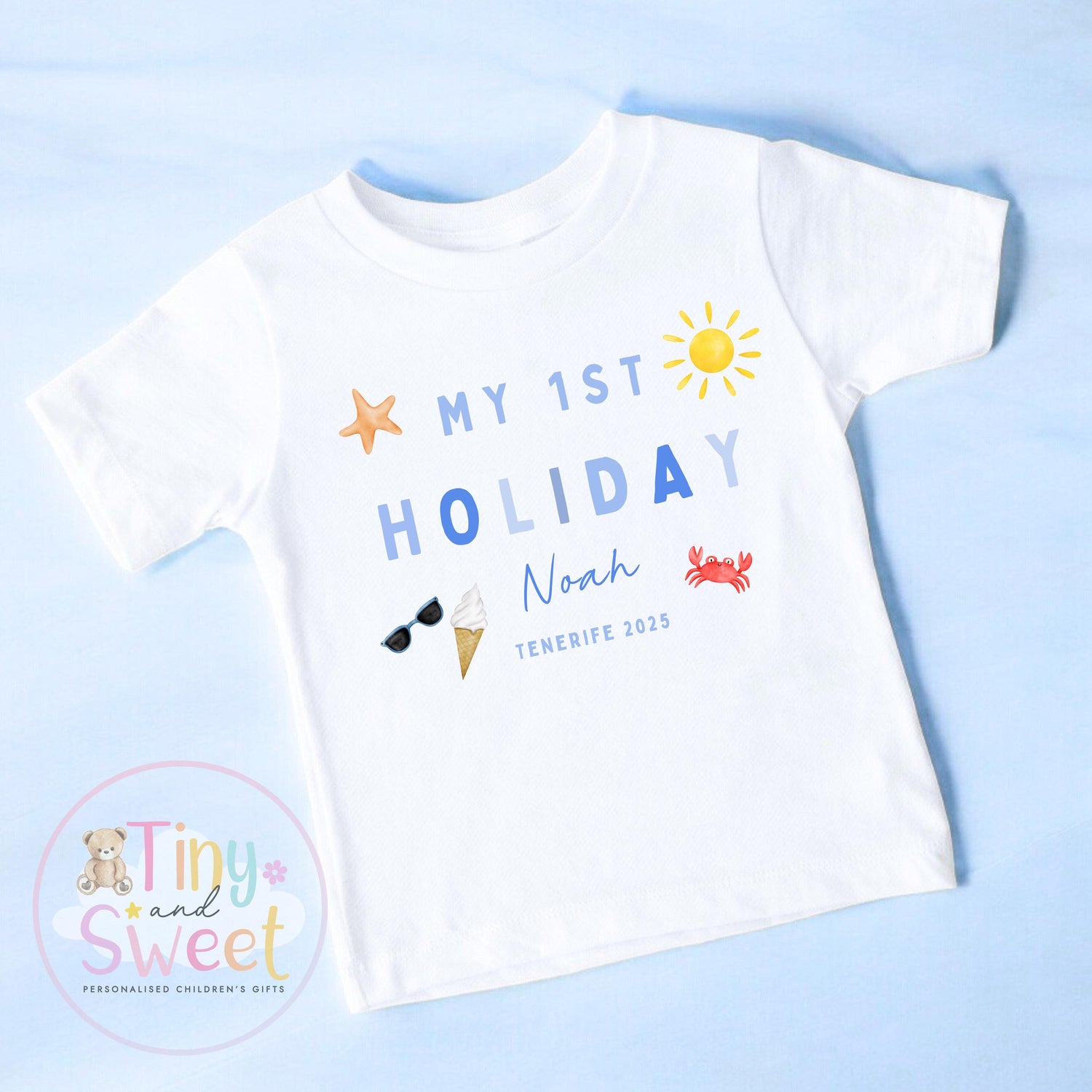 Personalised My First Holiday Toddler T Shirt