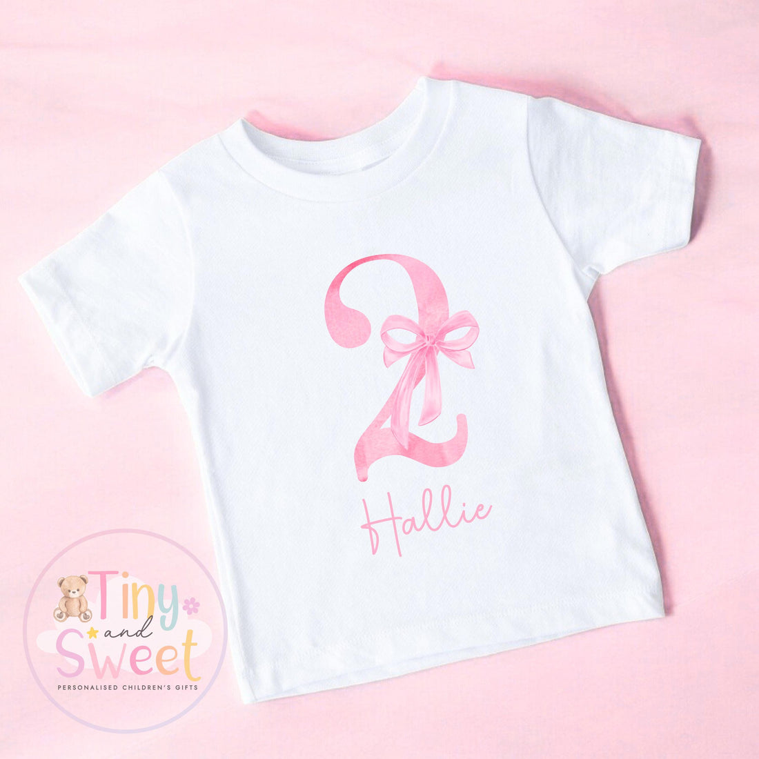 Personalised Pink Bow Birthday T-shirt, 1st Birthday T Shirt, Girls just wanna be 2nd Birthday T Shirt, 3rd Birthday, Bow Birthday