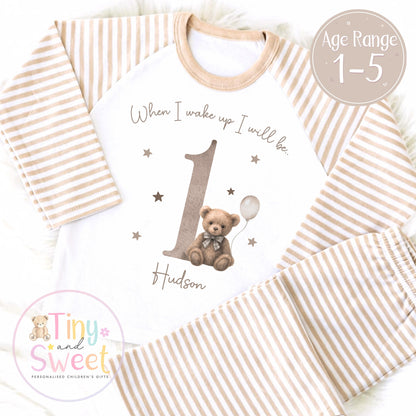 Personalised Toddler Baby Pyjamas, When i wake up i&