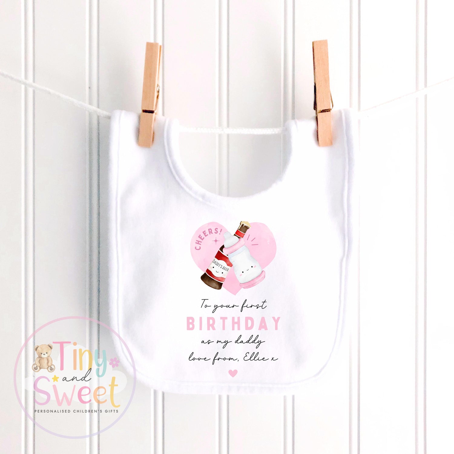 Happy Birthday Daddy, 1st Birthday as My Daddy, Cheers, New Dad Gift, Dad Birthday, Daddy Birthday, Sleepsuit Babygrow Bodysuit Dad Birthday